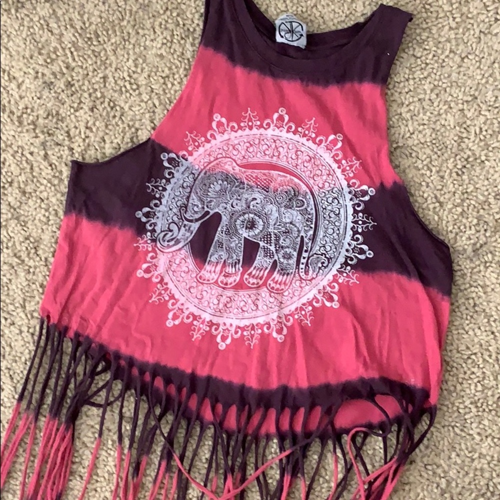 Peace Karma Tank with Fringe
